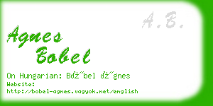 agnes bobel business card